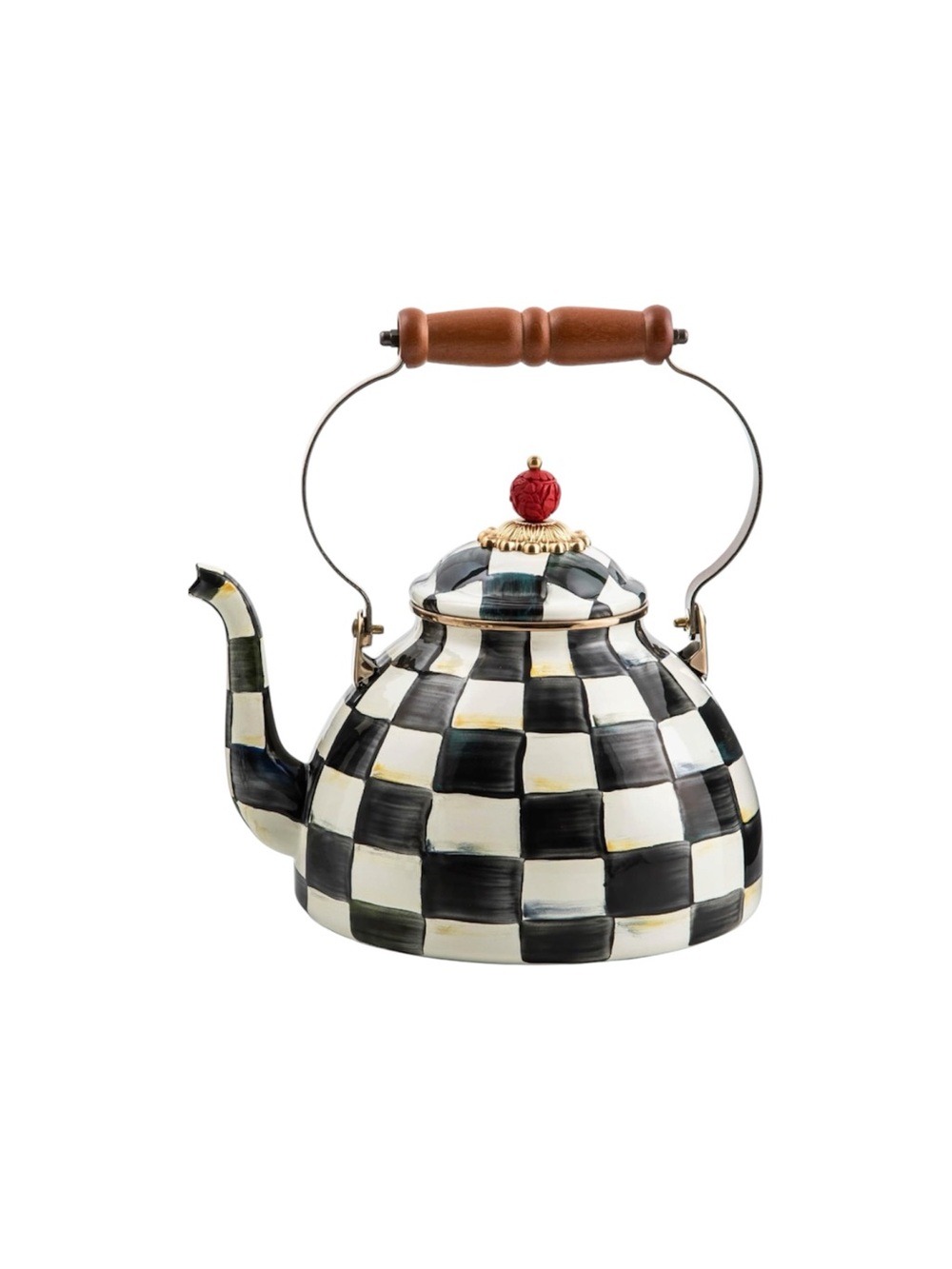 NEW!!! MACKENZIE-CHILDS Enamel Tea Kettle 3Qt